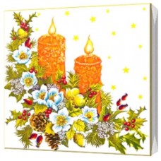 Салфетки двухслойные 33х33 New Line FRESKO, 20 листов НГ, СВЕЧИ