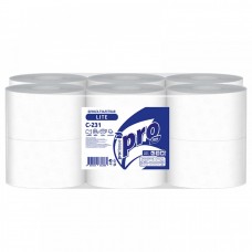 Бумага туалетная 200 м (25 г) "PROtissue" Lite, целлюлоза , 1 слой