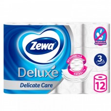 Туалетная бумага "Zewa Deluxe, белая, 1х12 рул, 3 слоя