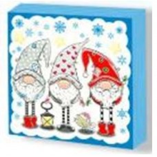 Салфетки двухслойные 33х33 New Line FRESKO, 20 листов НГ, НОВОГОДНИЕ ГНОМЫ