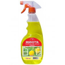 Средство для мытья стекол "Минута" 750 мл  ЛИМОН, с распылителем